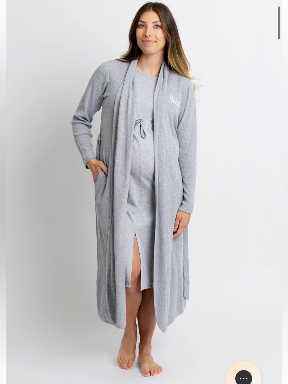 Monica & Andy Organic Cotton Gray Women’s Robe